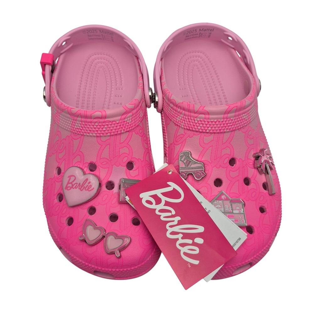 Crocs Mattel Barbie Classic Clogs Pink Women's Size 8 Unisex Shoes 211405-90H